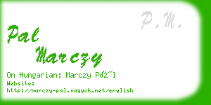 pal marczy business card